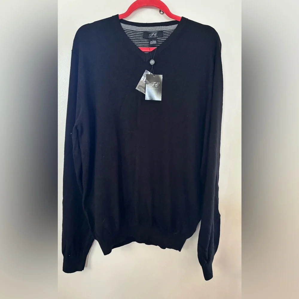 Foxcroft Cashmere Blend Sweater
Large Black Pullover V Neck Old
Money Capsule - Picture 1 of 5
